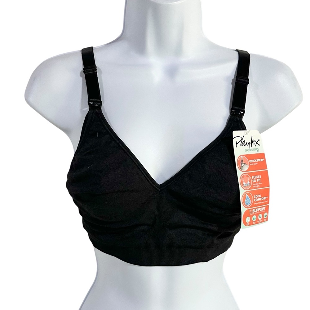 Playtex Comfort Fit Flex Nursing Bra in Black Size Medium - NWT